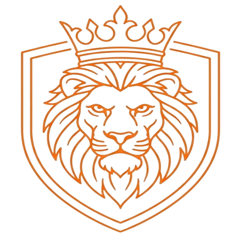Ícone de leão com escudo