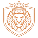 Ícone de leão com escudo